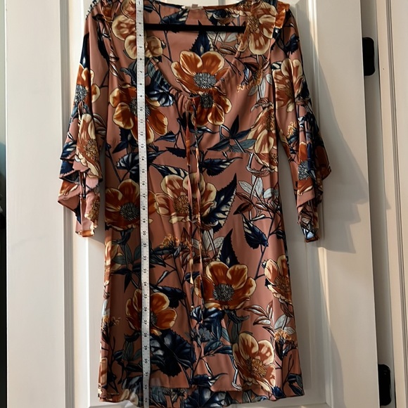 Flamenco Dress Sz M brown multi - Picture 8 of 8